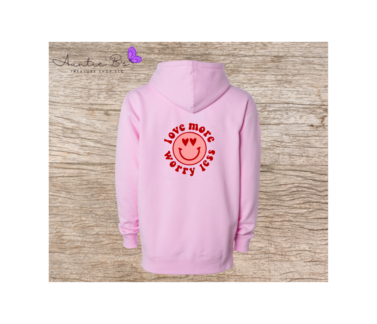 Love More Worry Less Zip-Up Hoodie