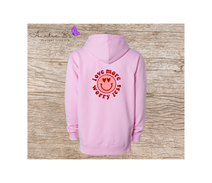 Love More Worry Less Zip-Up Hoodie